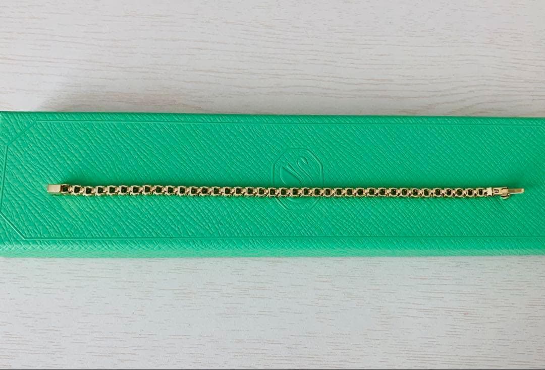 トトロ　スワロフスキー Matrix Tennis ゴールドブレスレットM