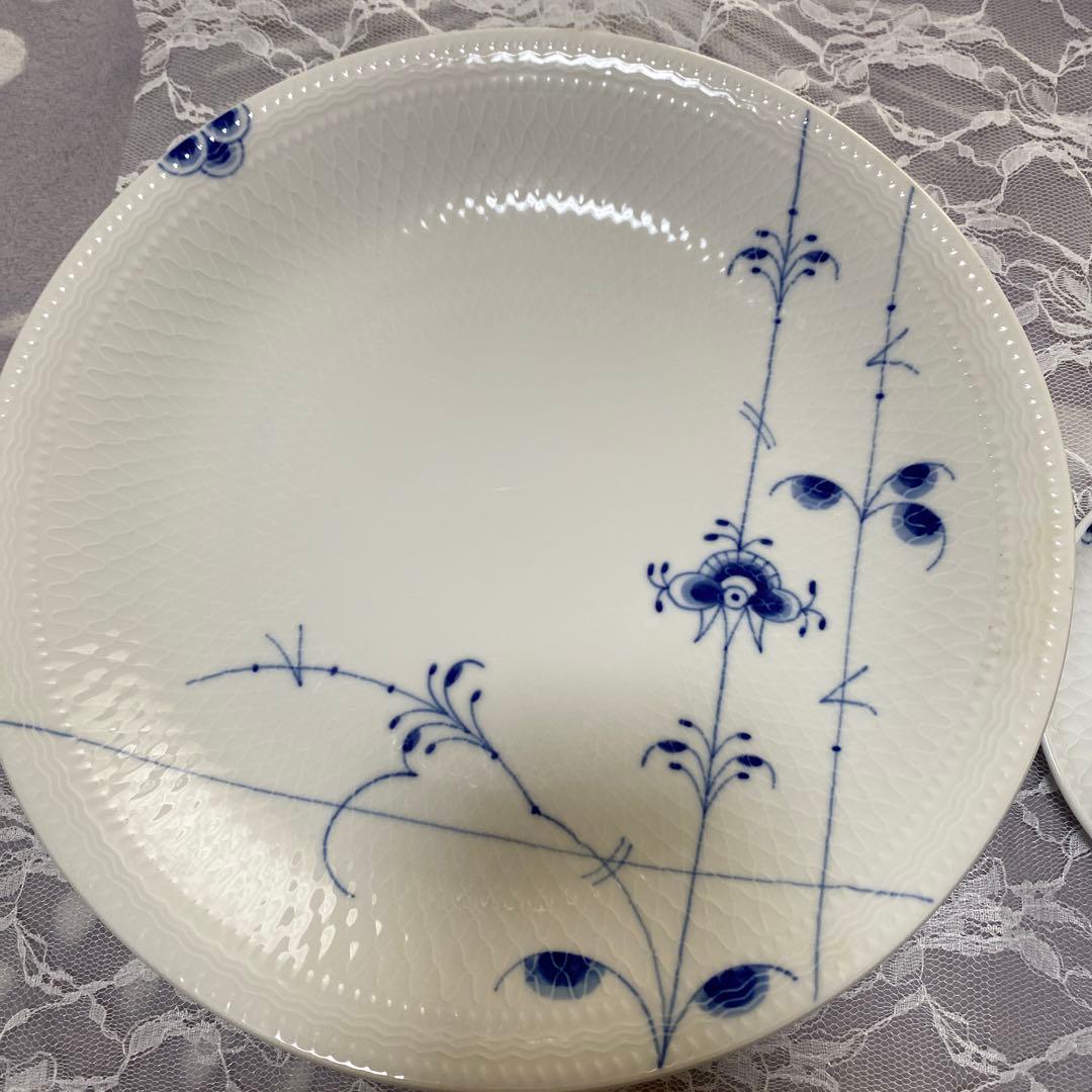 未使用自宅保管品ロイヤルコペンハーゲンブルーパルメッテ湯呑み2客プレート26cm
