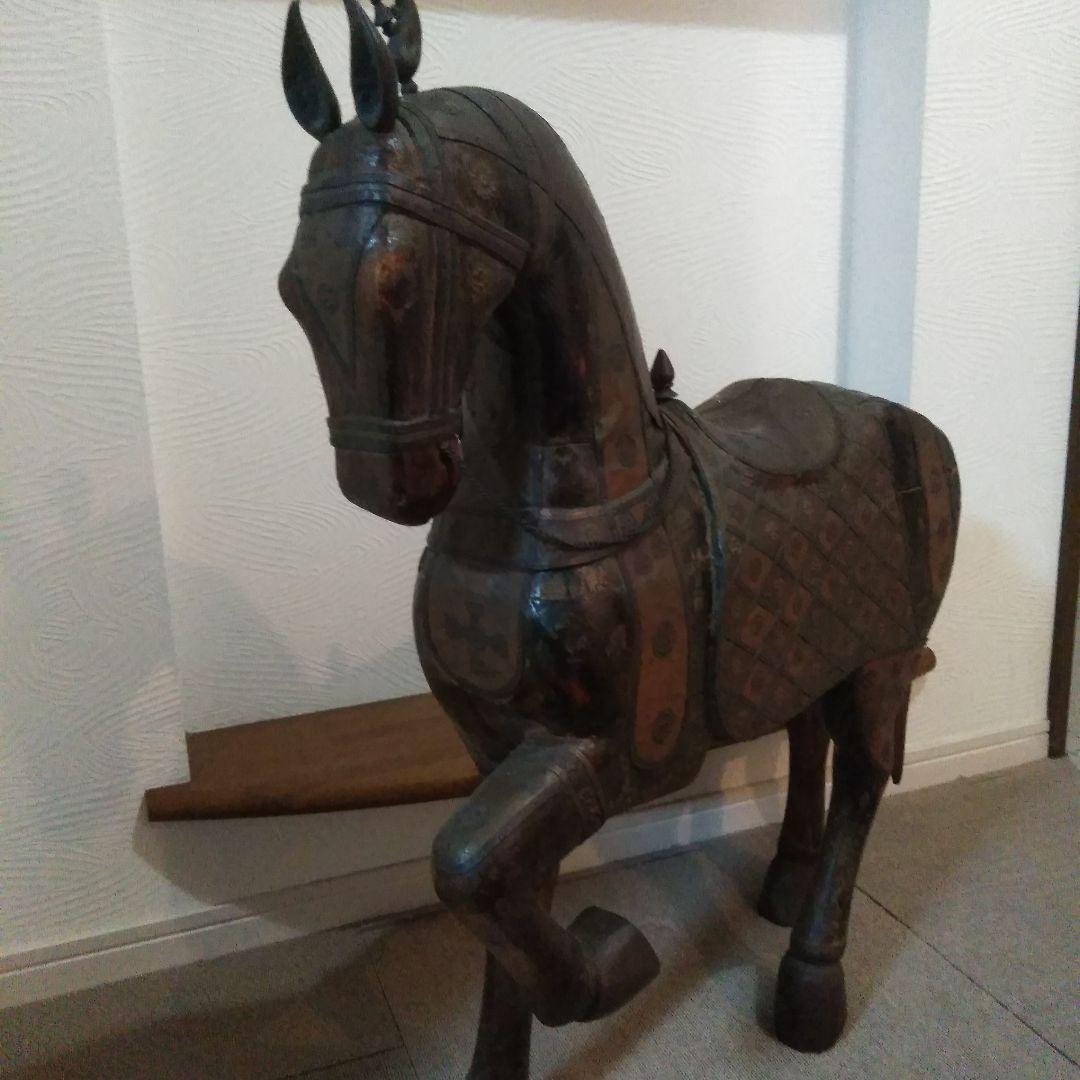 木製　馬の置物　アンティークインテリア