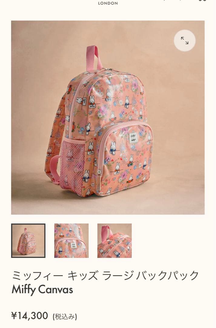 【白ヤギ*＊。さま専用】Cath Kidston ミッフィー　リュック ラージ