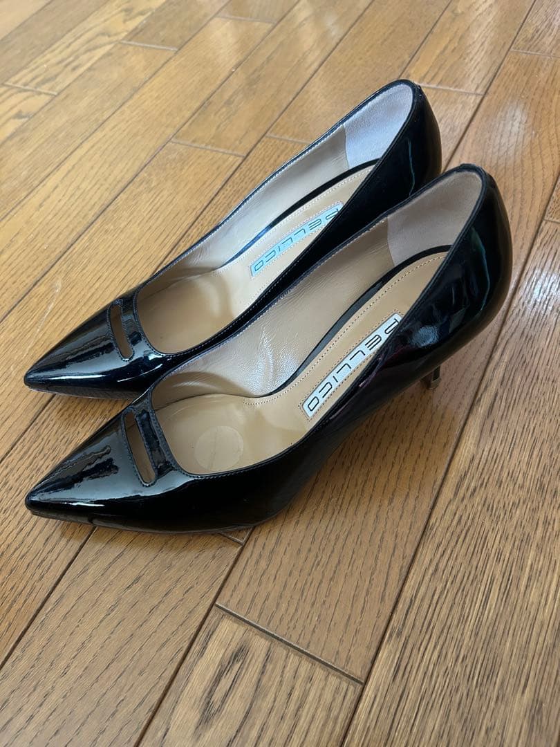 美品✨ 人気　PELLICO アネッリ　レザー　エナメル　パンプス　ヒール　38