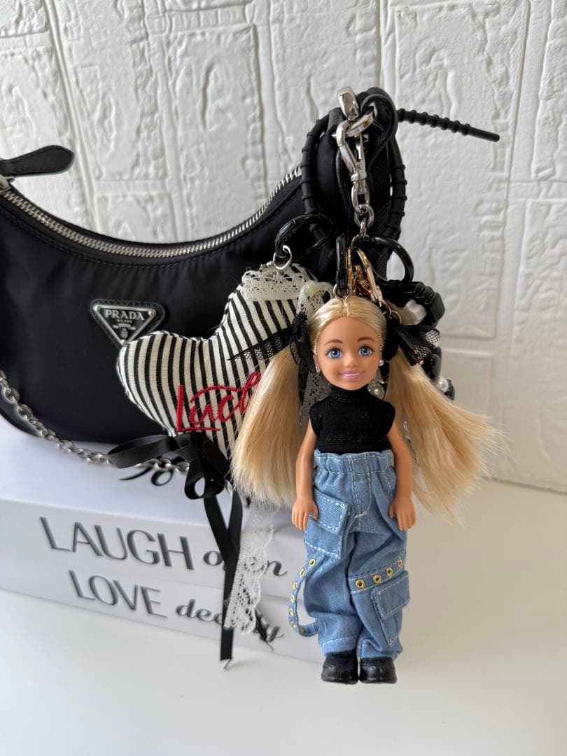 バービーキーホルダー　バービーチャーム　ドールチャーム　Barbie キーリング