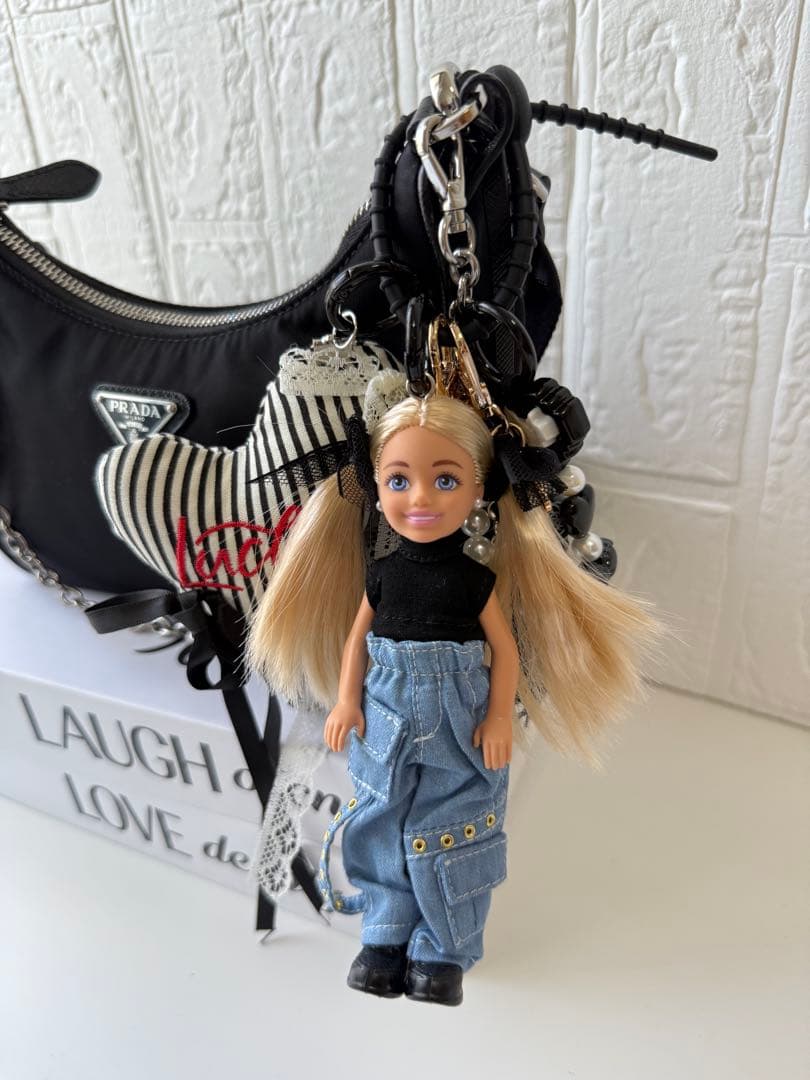 バービーキーホルダー　バービーチャーム　ドールチャーム　Barbie キーリング