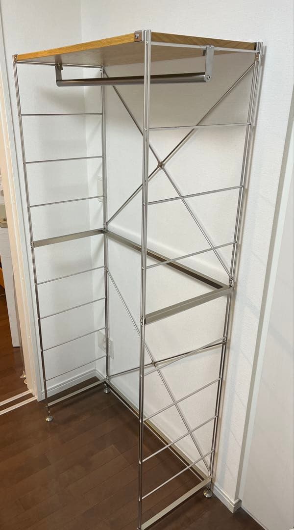 無印良品　ステンレスユニットシェルフ　クローゼット　高さ約176cm