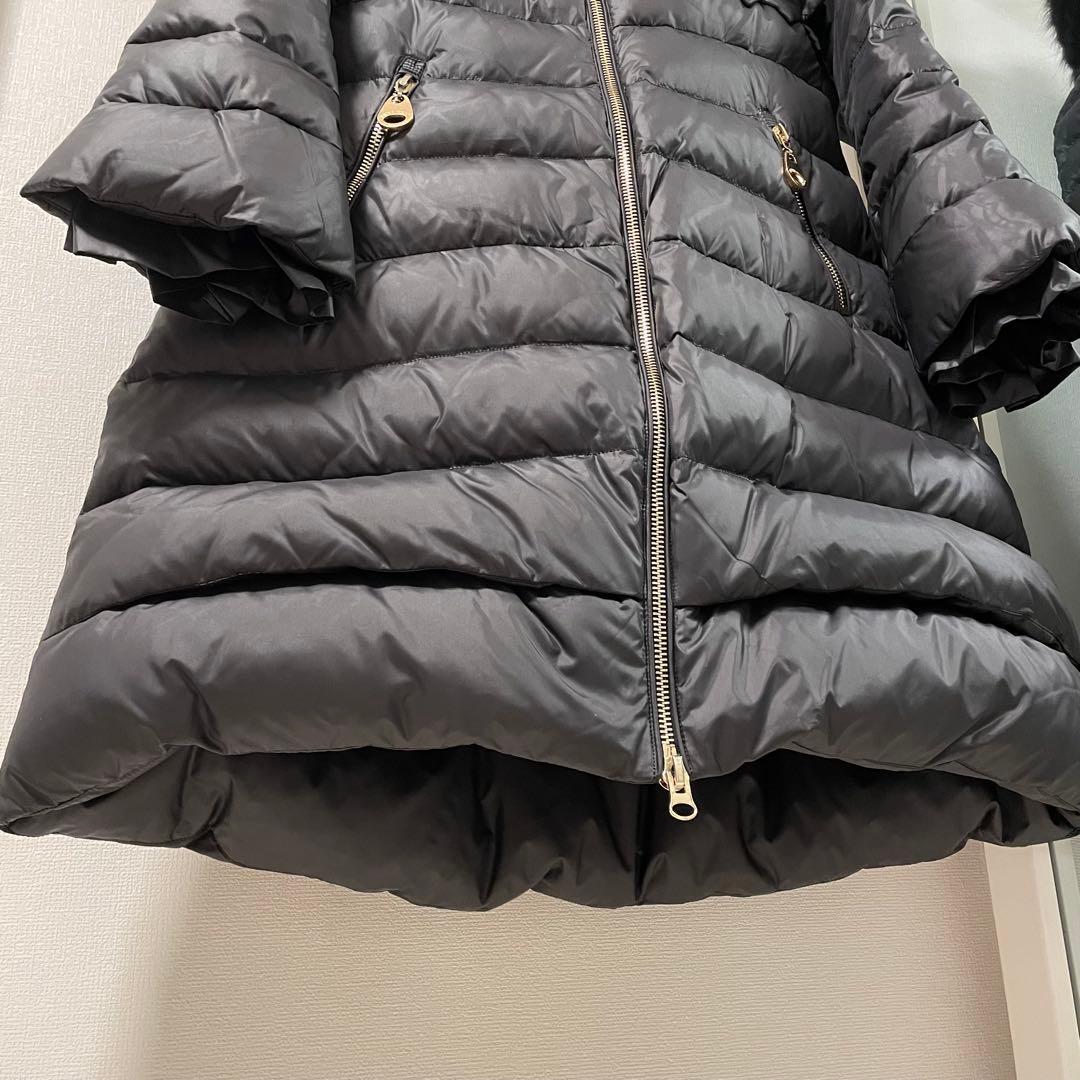 【美品】SKINNWILLE リアルファー付ダウンコート M ブラック ロシア製