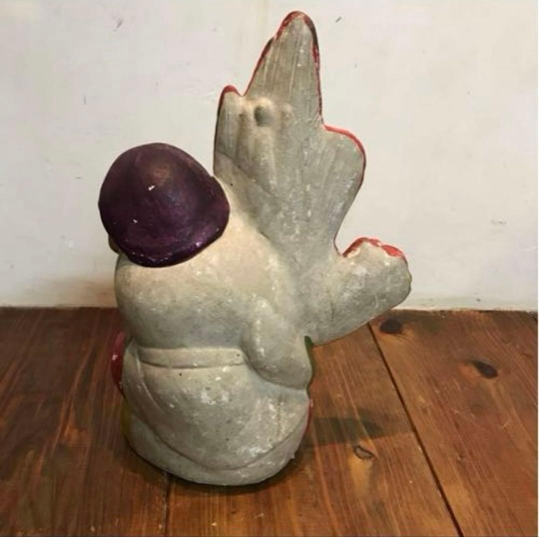 美品　年代物　陶器　恵比寿さま　縁起物　置物　　オブジェ