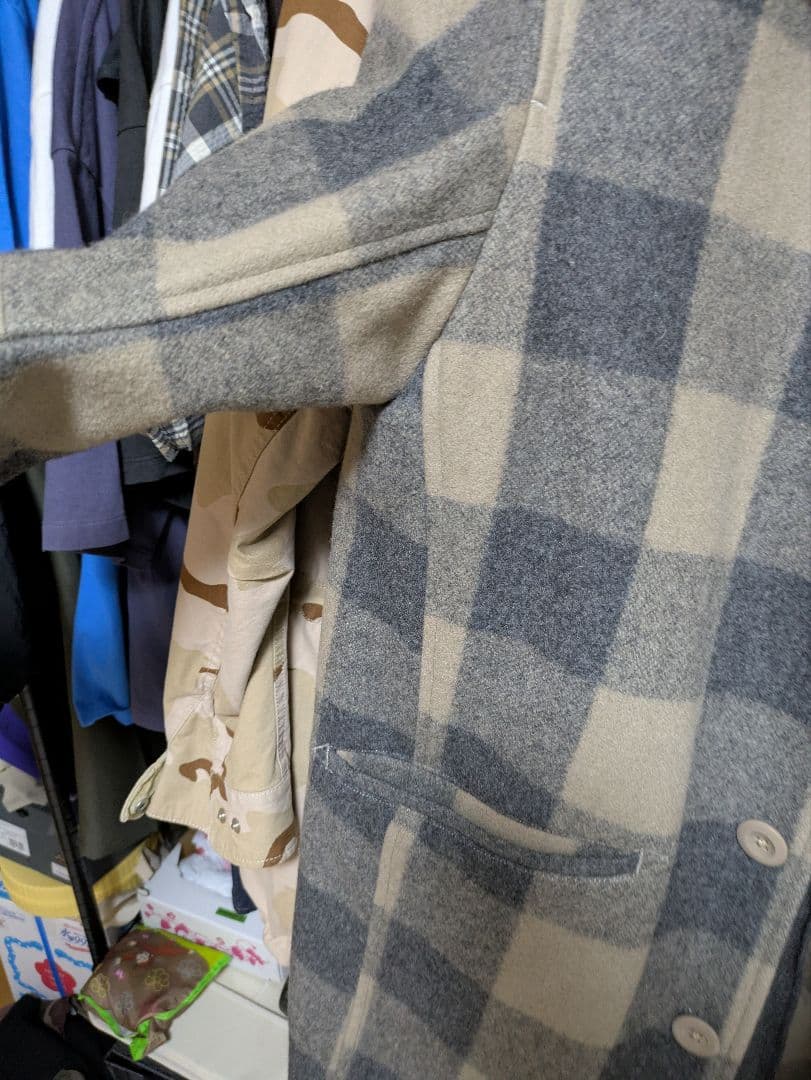 NONNATIVE MELTON　BUFFALO CHECK COAT
