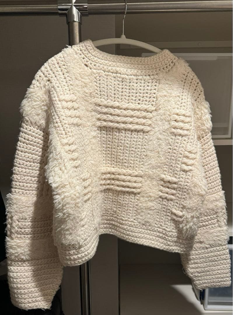 CLANE クラネ WIDE CHECK HAND KNIT ニットセーター