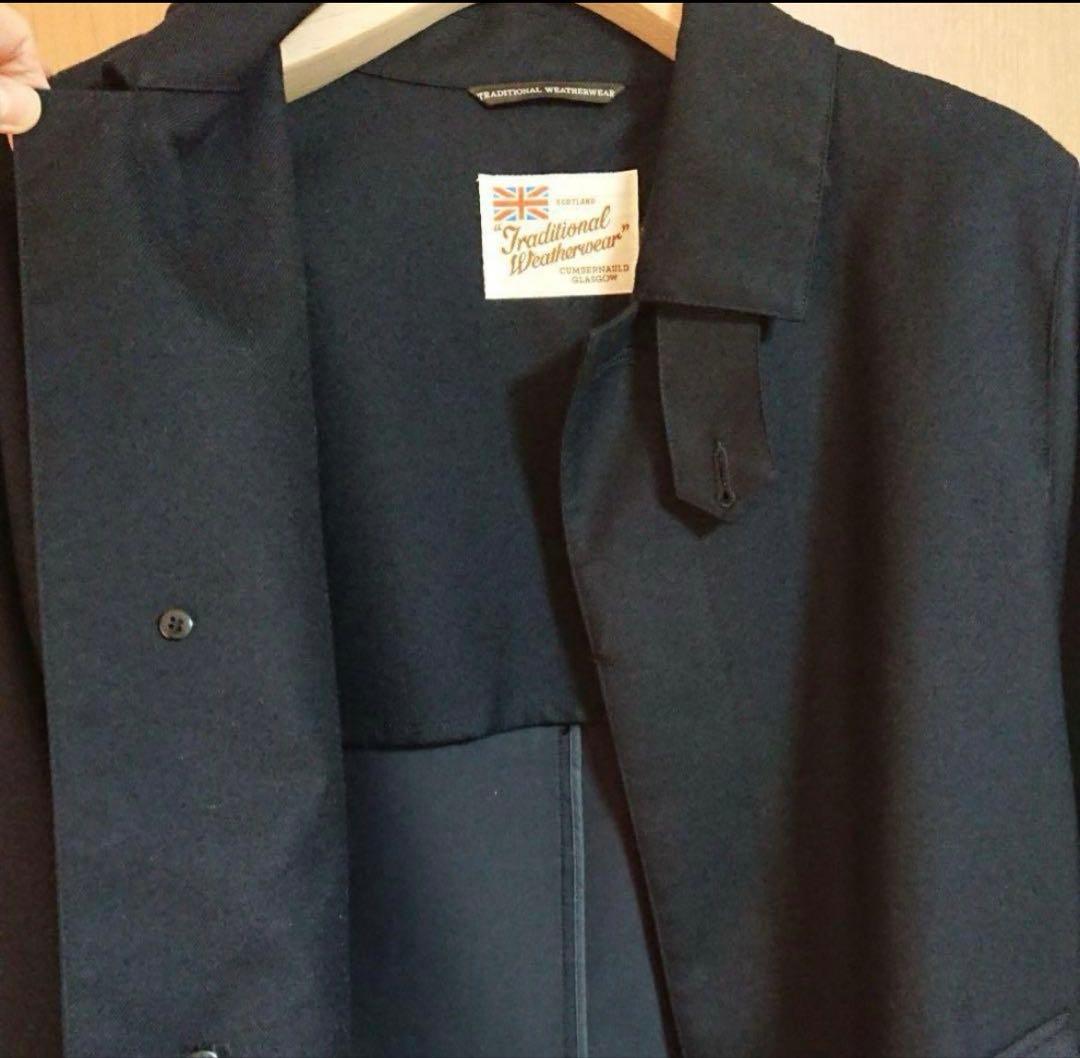 Traditional Weatherwearステンカラーコート　ダークネイビー