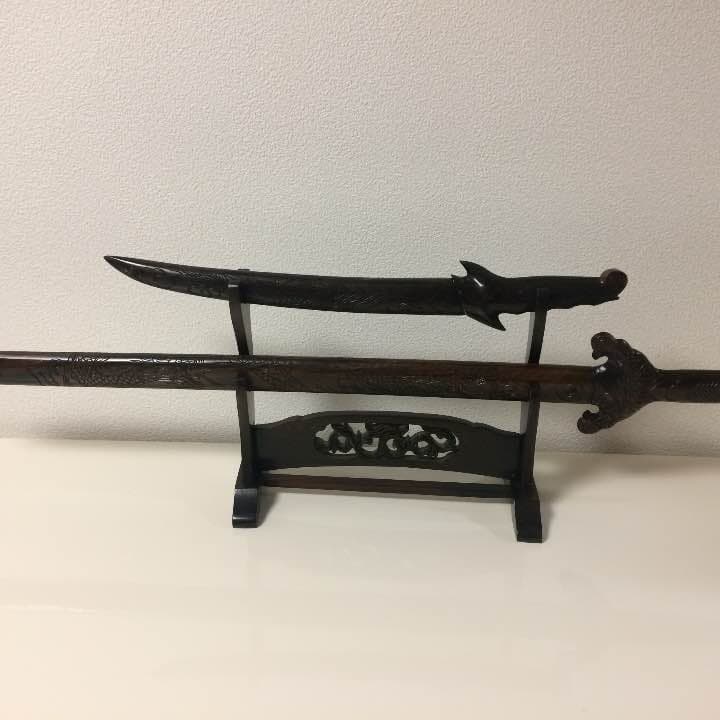 アイヌ  木刀 マキリ  木彫り  貴重品