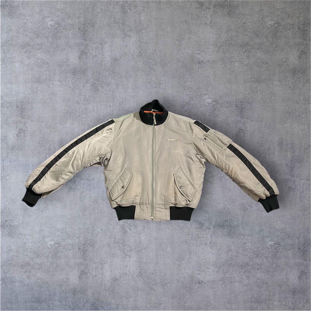 POLO JEANS MA-1 Mサイズ フェード グレージュ系 希少