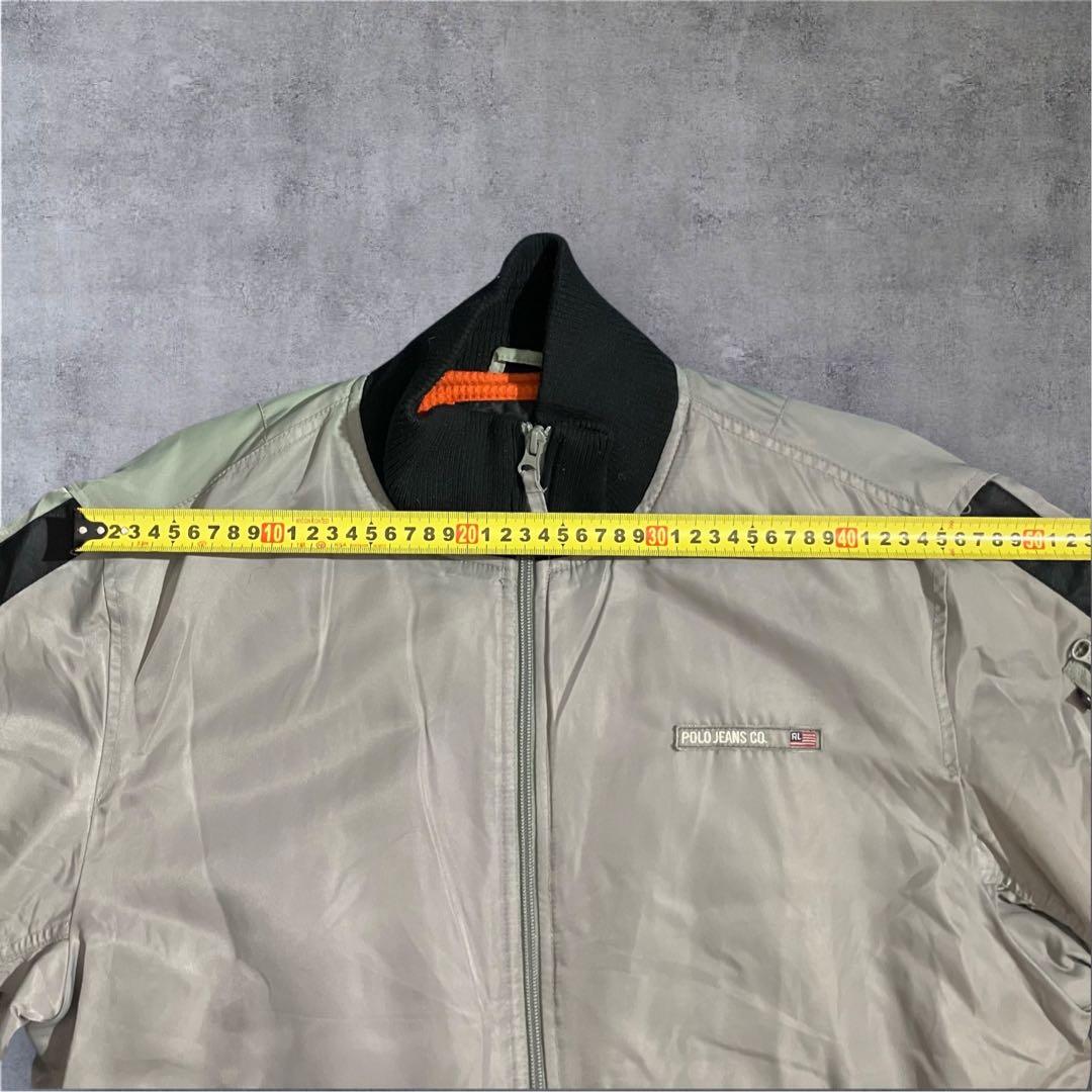POLO JEANS MA-1 Mサイズ フェード グレージュ系 希少