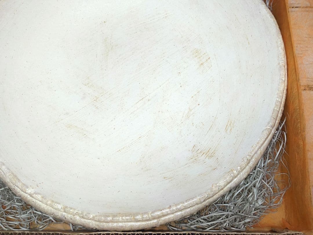 鈴木史子さん　白い陶器の大皿　9寸　粉引　作家　食器