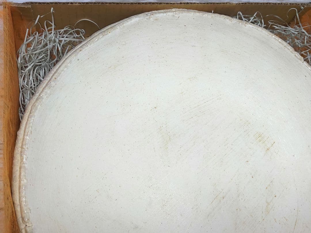 鈴木史子さん　白い陶器の大皿　9寸　粉引　作家　食器