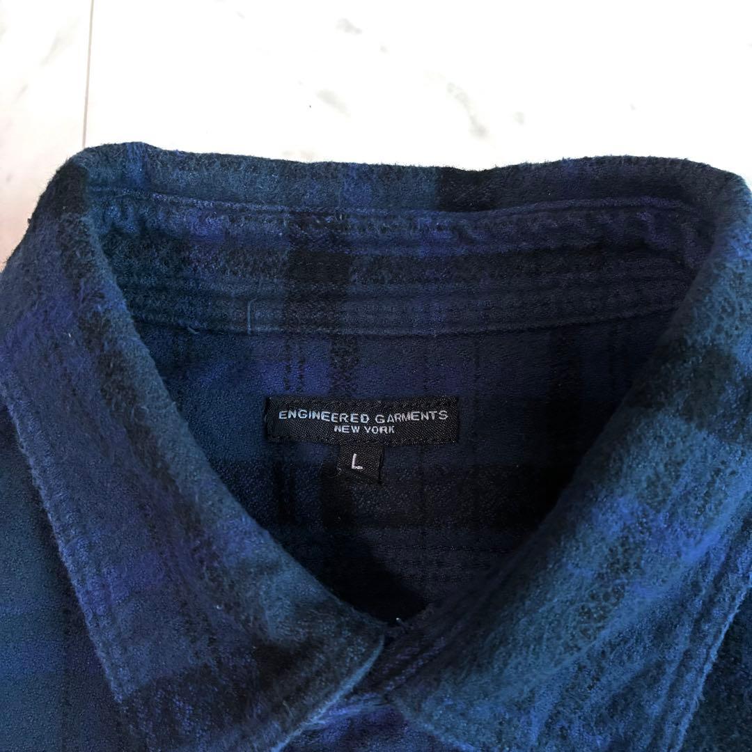 Engineered Garments ネルシャツ ネイビー系 Lサイズ