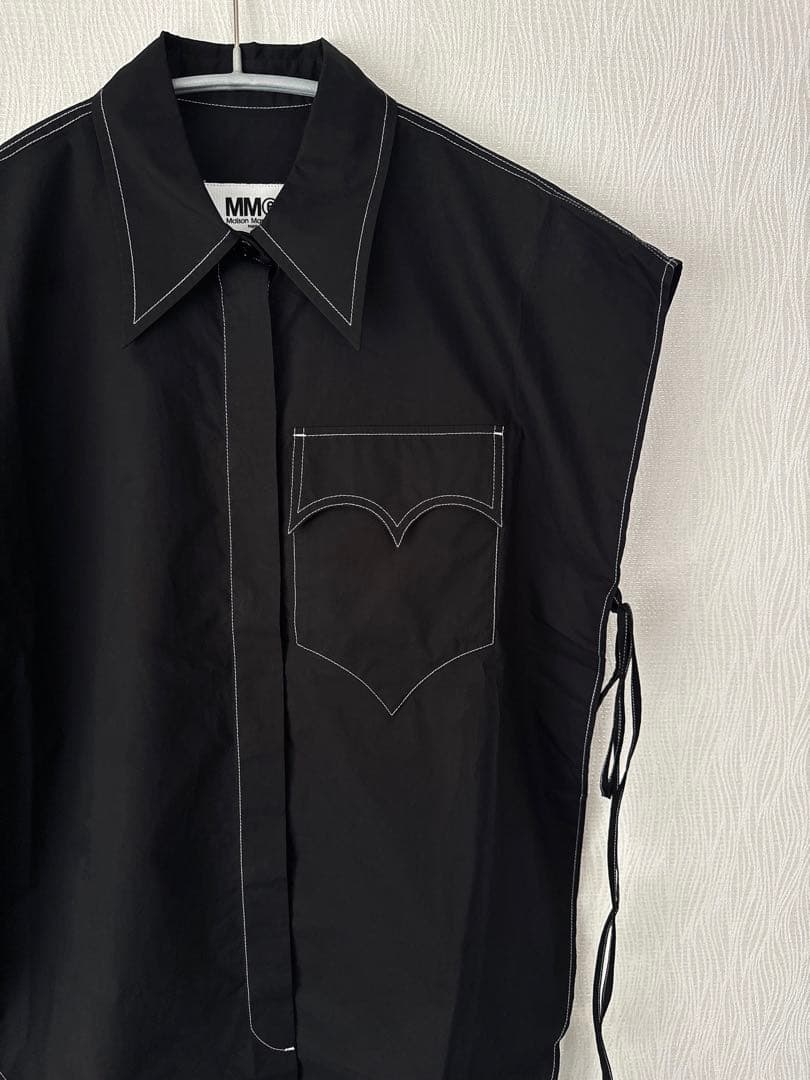 【新品】MM6 MaisonMargiela ブラック シャツ ベスト