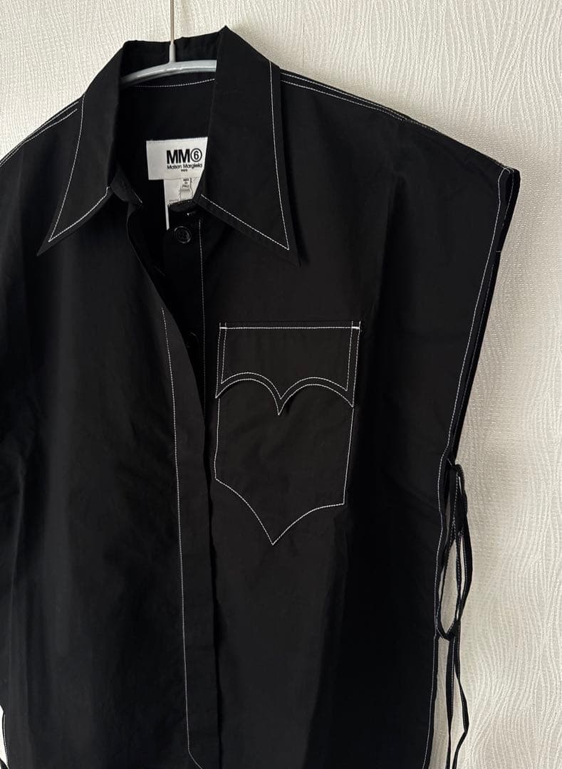 【新品】MM6 MaisonMargiela ブラック シャツ ベスト