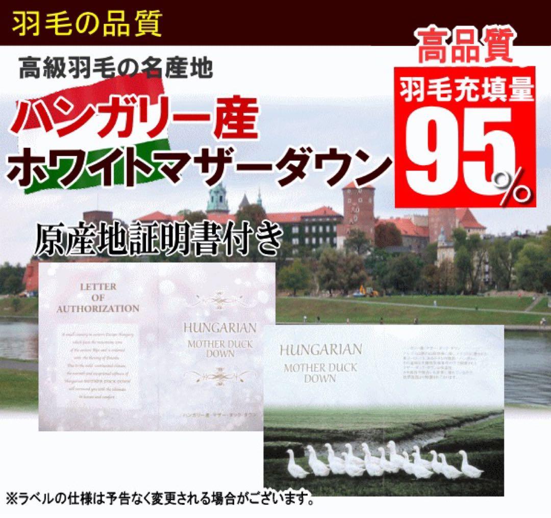 羽毛布団 シングル ホワイトマザーダック 超長綿 二層 SK6492ブルー