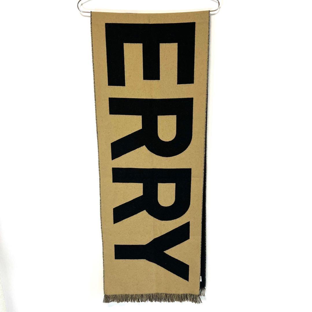 BURBERRY バーバリー ジャガードスカーフ マフラー ロゴ ウール