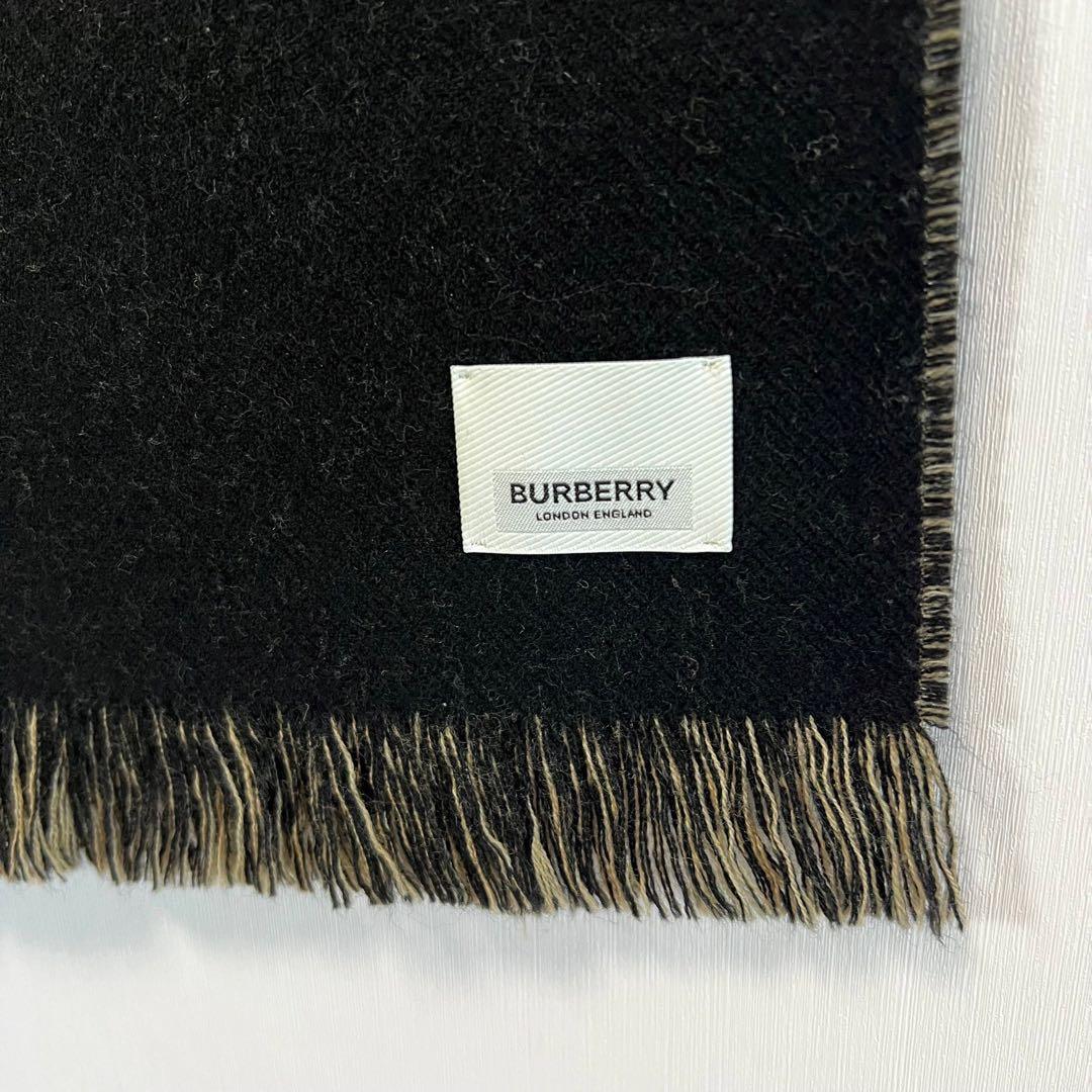 BURBERRY バーバリー ジャガードスカーフ マフラー ロゴ ウール