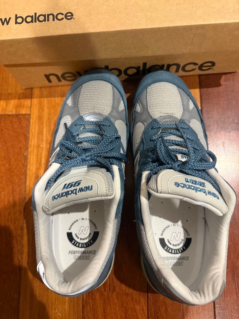New Balance 991 スニーカー ブルー/グレー