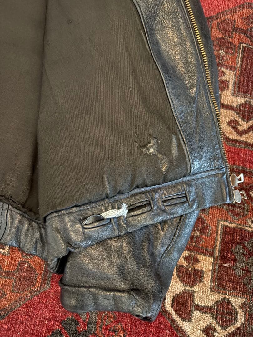 70sフランス軍 パイロットジャケット レザー 官給品