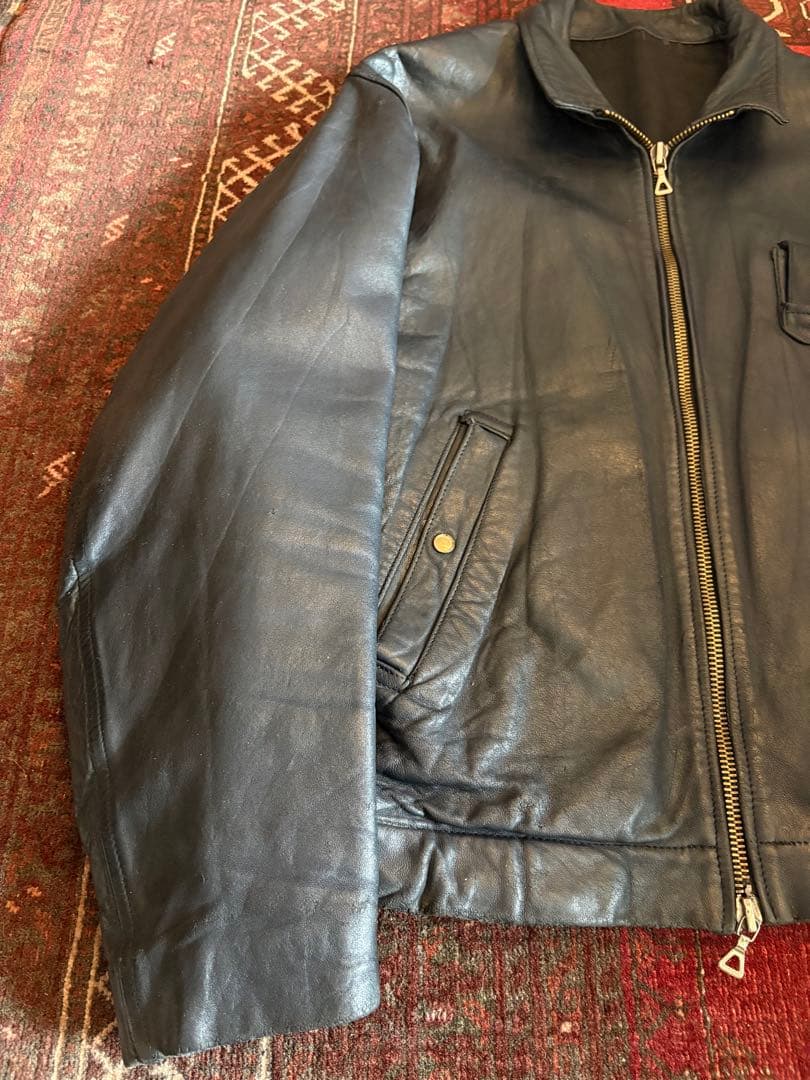 70sフランス軍 パイロットジャケット レザー 官給品