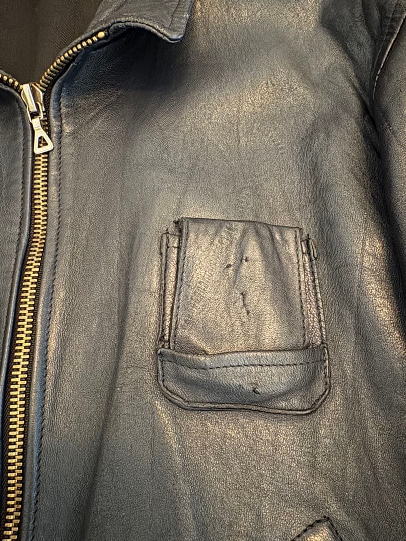 70sフランス軍 パイロットジャケット レザー 官給品