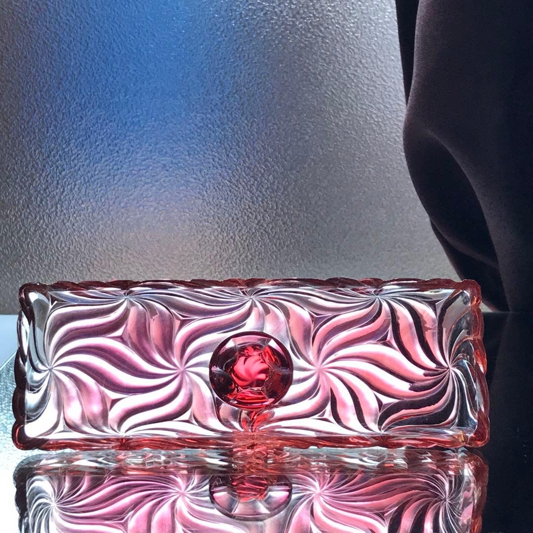 オールドバカラ ローザスミュルティプル★ボンボニエール蓋物