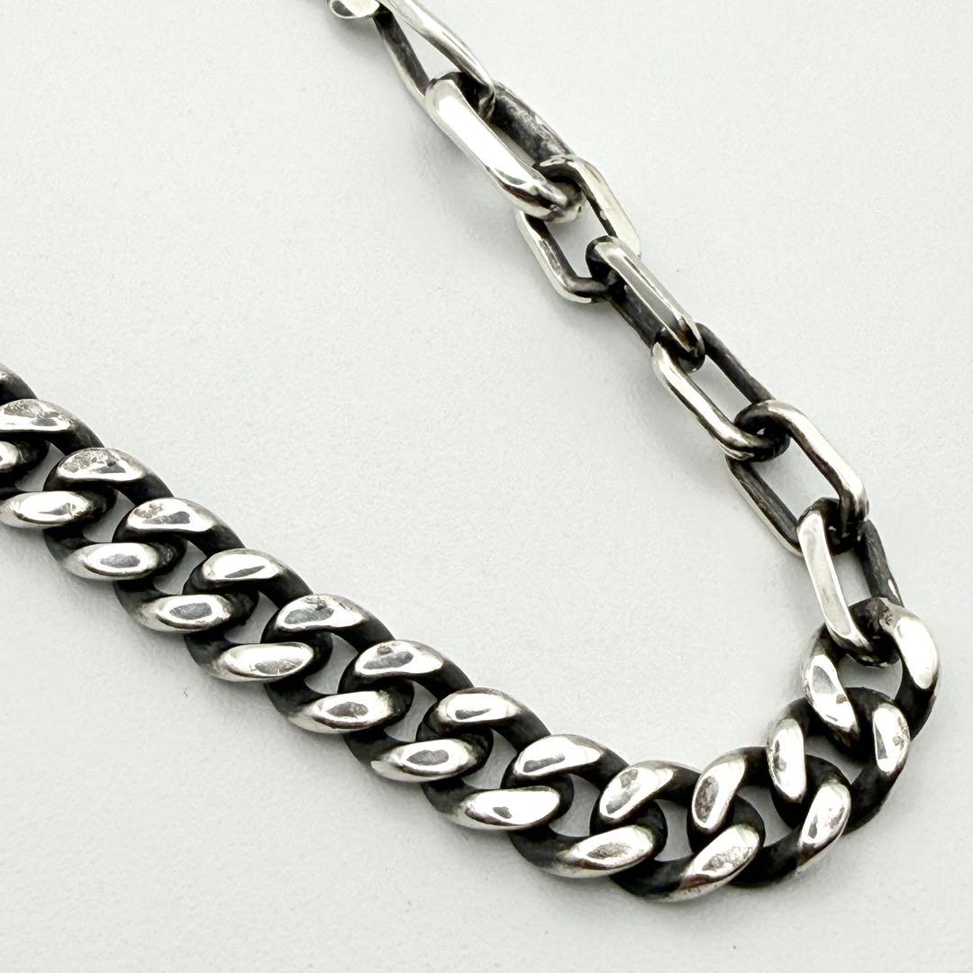 ●【美品】SILVER925 アシンメトリーチェーン⑥ 約45cm