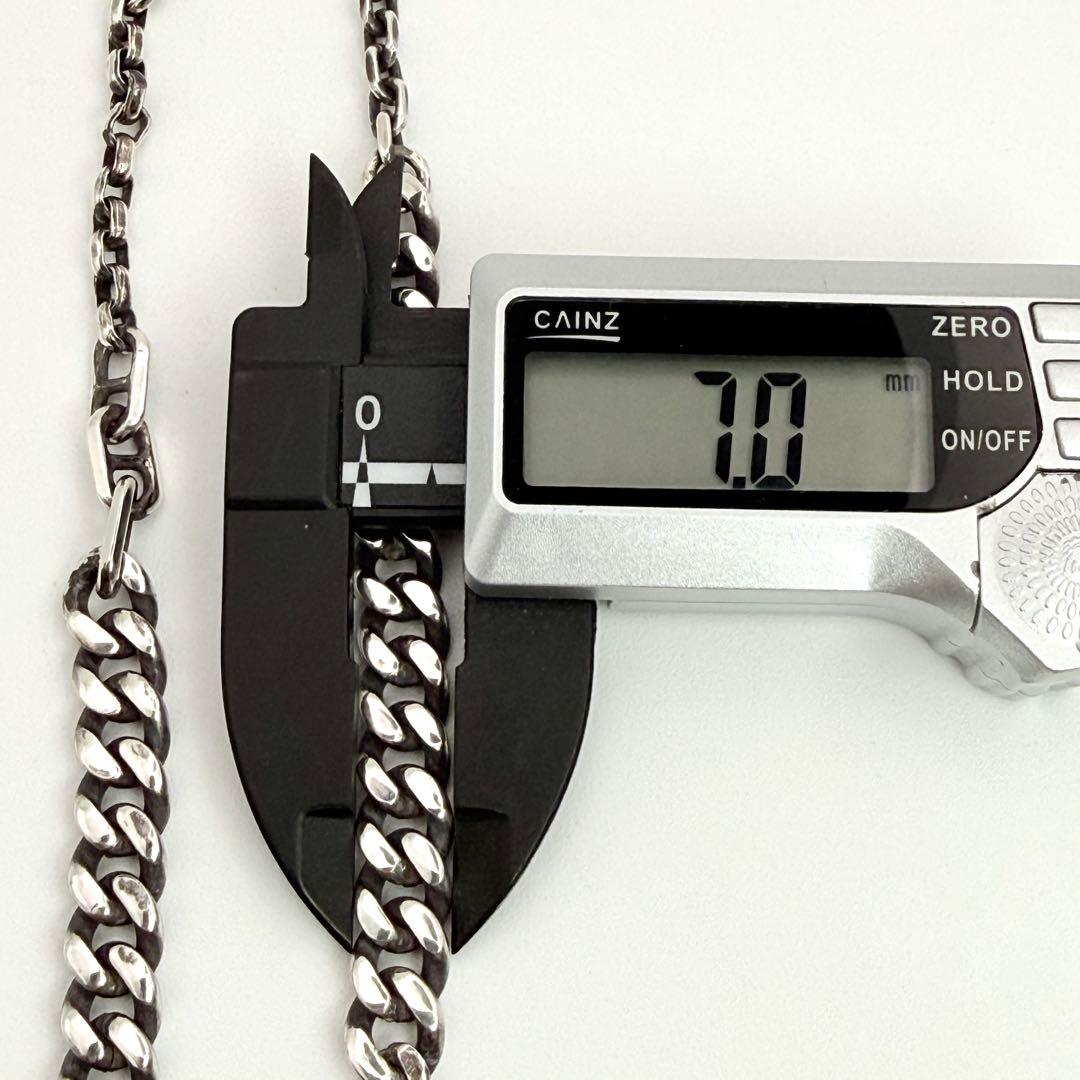 ●【美品】SILVER925 アシンメトリーチェーン⑥ 約45cm