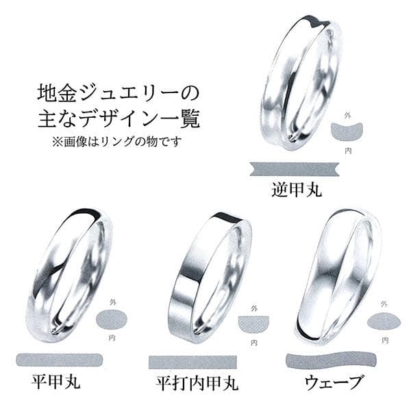 pt900 2×10 プラチナフープピアス 逆甲丸 片耳 メンズ シンプル 地金