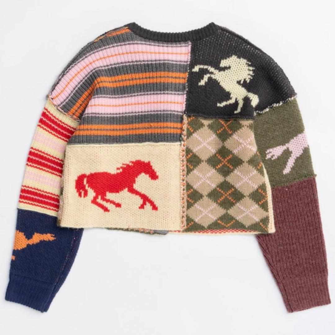【メゾンスペシャル】 Horse Knit Cardigan PINK