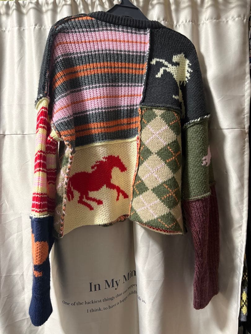 【メゾンスペシャル】 Horse Knit Cardigan PINK
