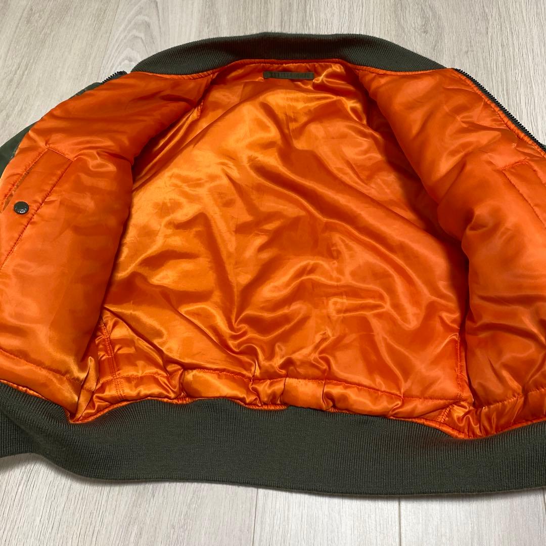 美品　AVIREX MA-1ジャケット　ブルゾン リバーシブル　セージ　L