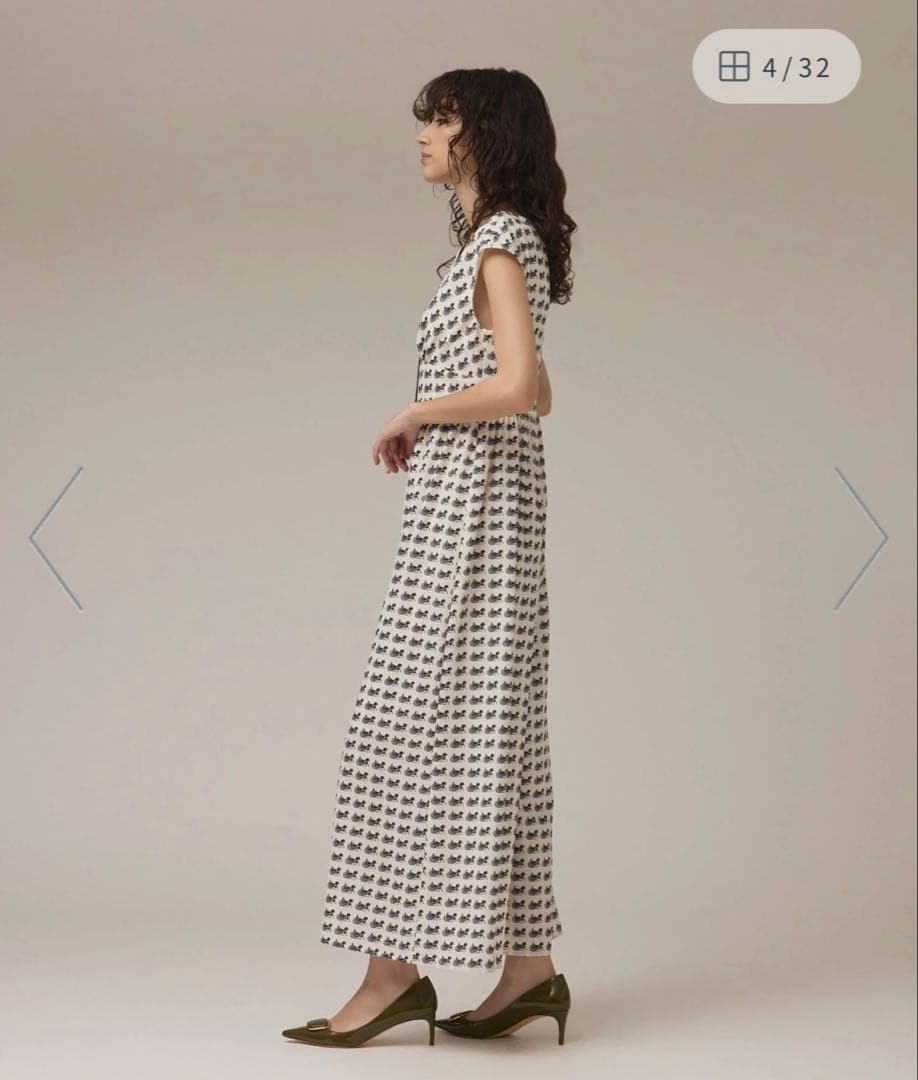 新品　GRACE CONTINENTAL ホースプリントサロペット