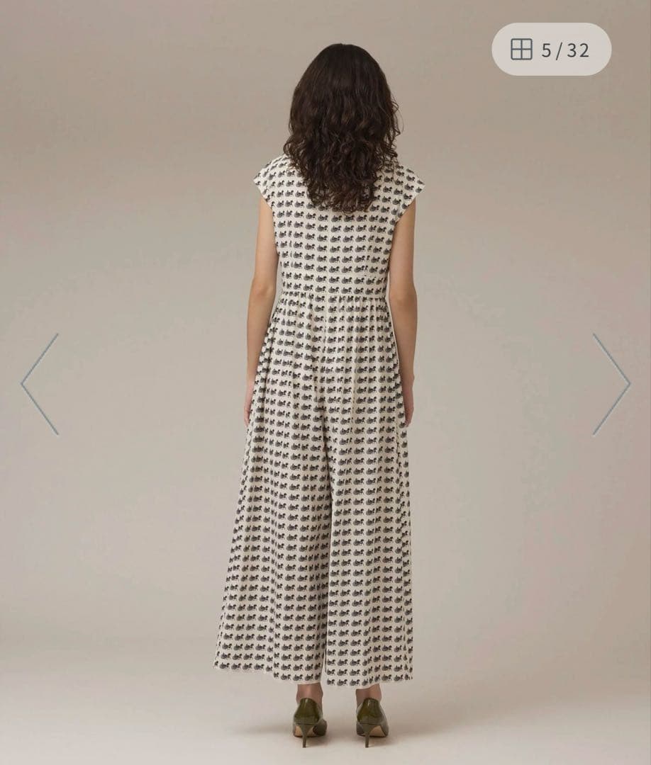 新品　GRACE CONTINENTAL ホースプリントサロペット