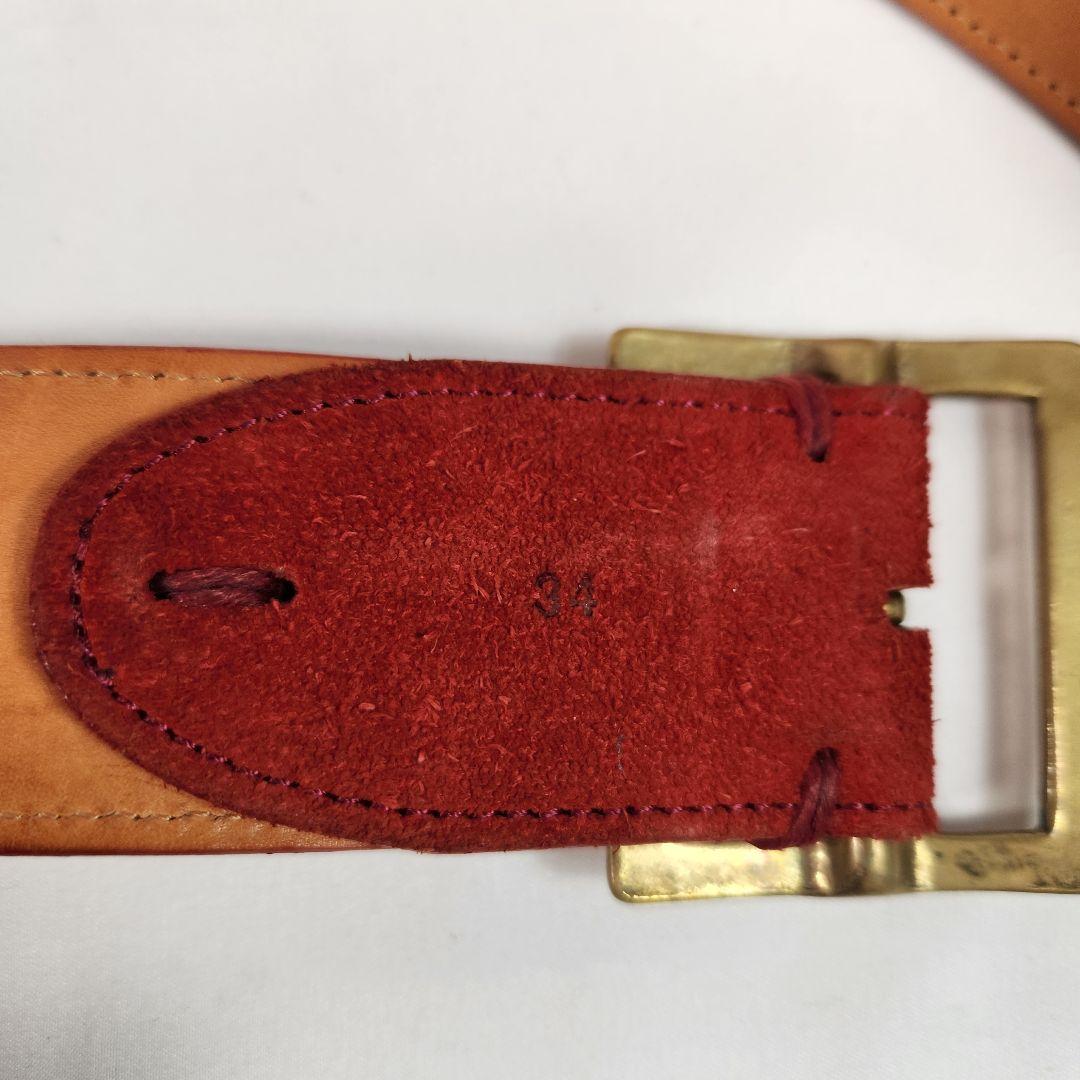 VISVIM　ベルト　赤　スエード　幅4.3cm