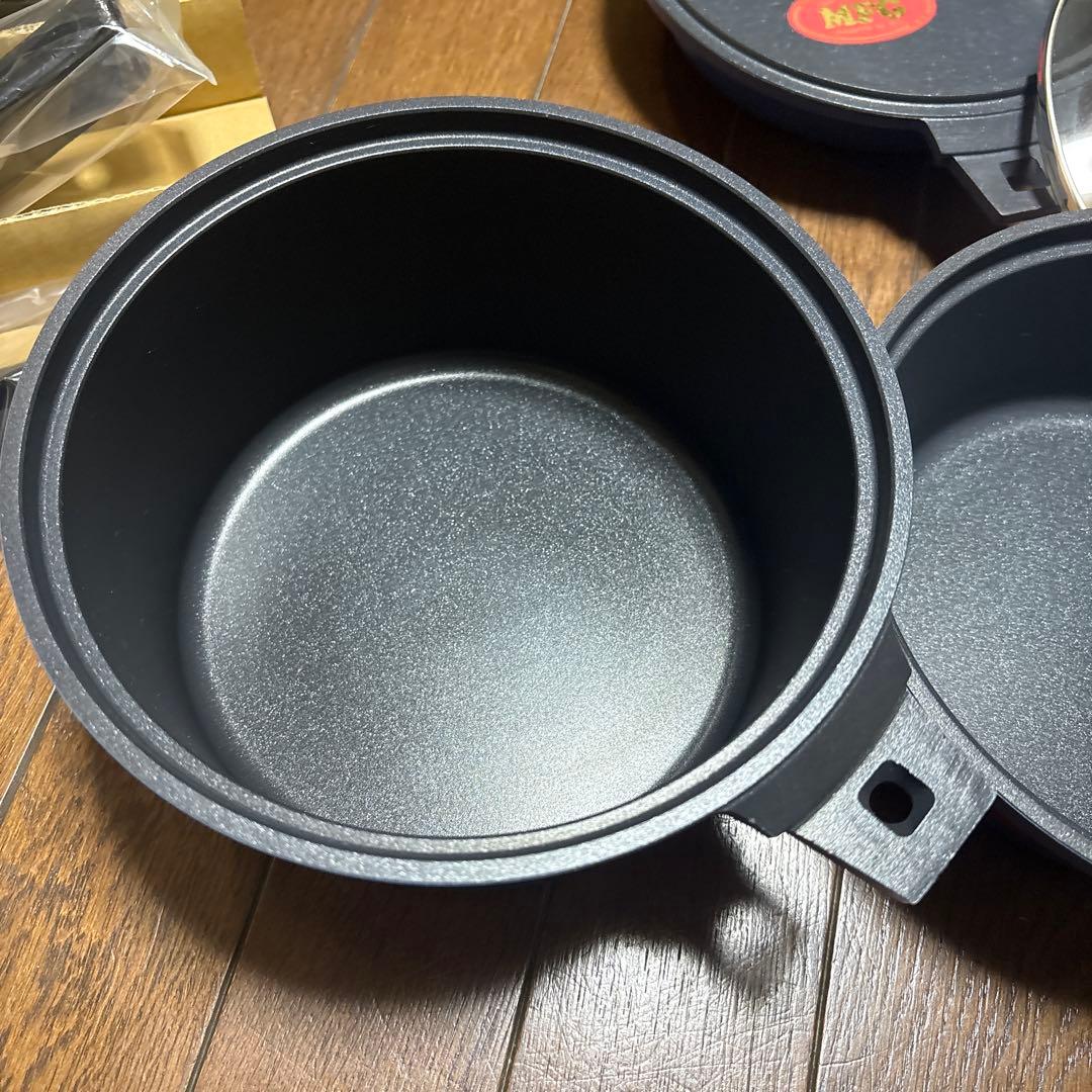 MFG SR 専用クッキングヒーター専用鍋　鍋とフライパン、ガラスとアルミ蓋