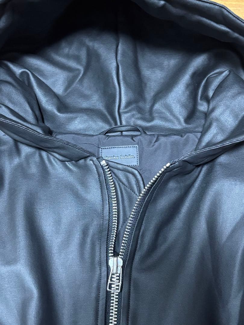 フェイクレザー フーデッドブルゾン DS/COATING HOODMA -1