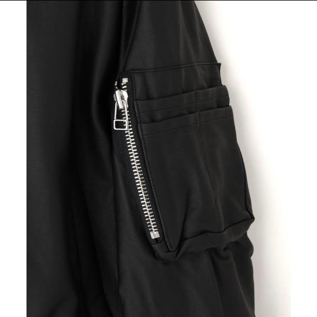 フェイクレザー フーデッドブルゾン DS/COATING HOODMA -1