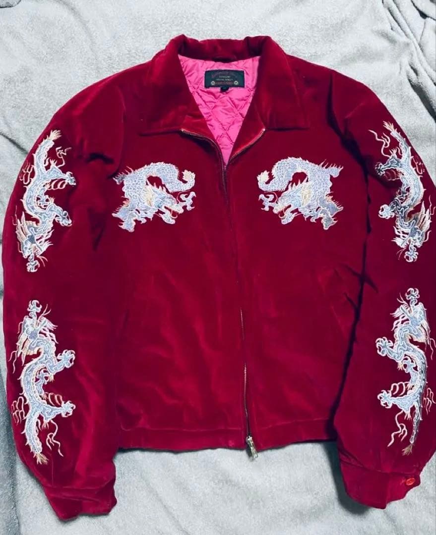 90s 美品 CORSAIRE 別珍 龍 日本限定 スカジャン vintage