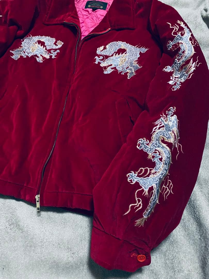 90s 美品 CORSAIRE 別珍 龍 日本限定 スカジャン vintage