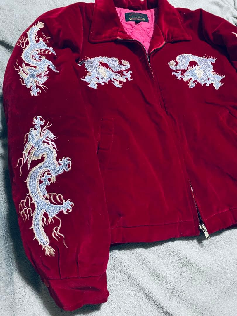 90s 美品 CORSAIRE 別珍 龍 日本限定 スカジャン vintage