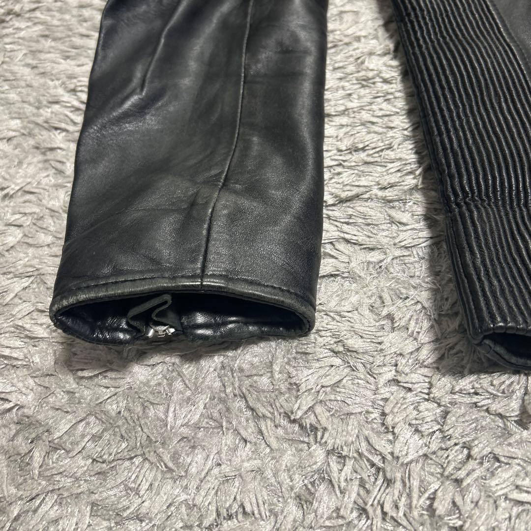 DIESEL黒ラムレザーシングルライダース