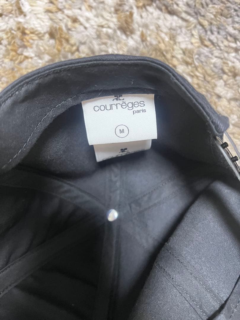 courreges ブラックベースボールキャップ