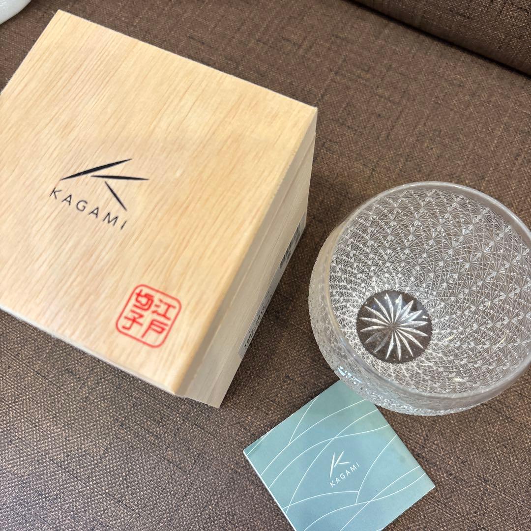 江戸切子 カガミクリスタル KAGAMI 菊つなぎ 紋