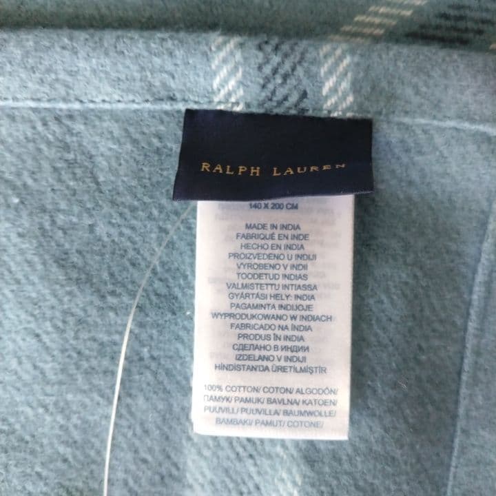 Ralph Lauren ブランケット、綿毛布約203X145㎝⭐︎タグ付き