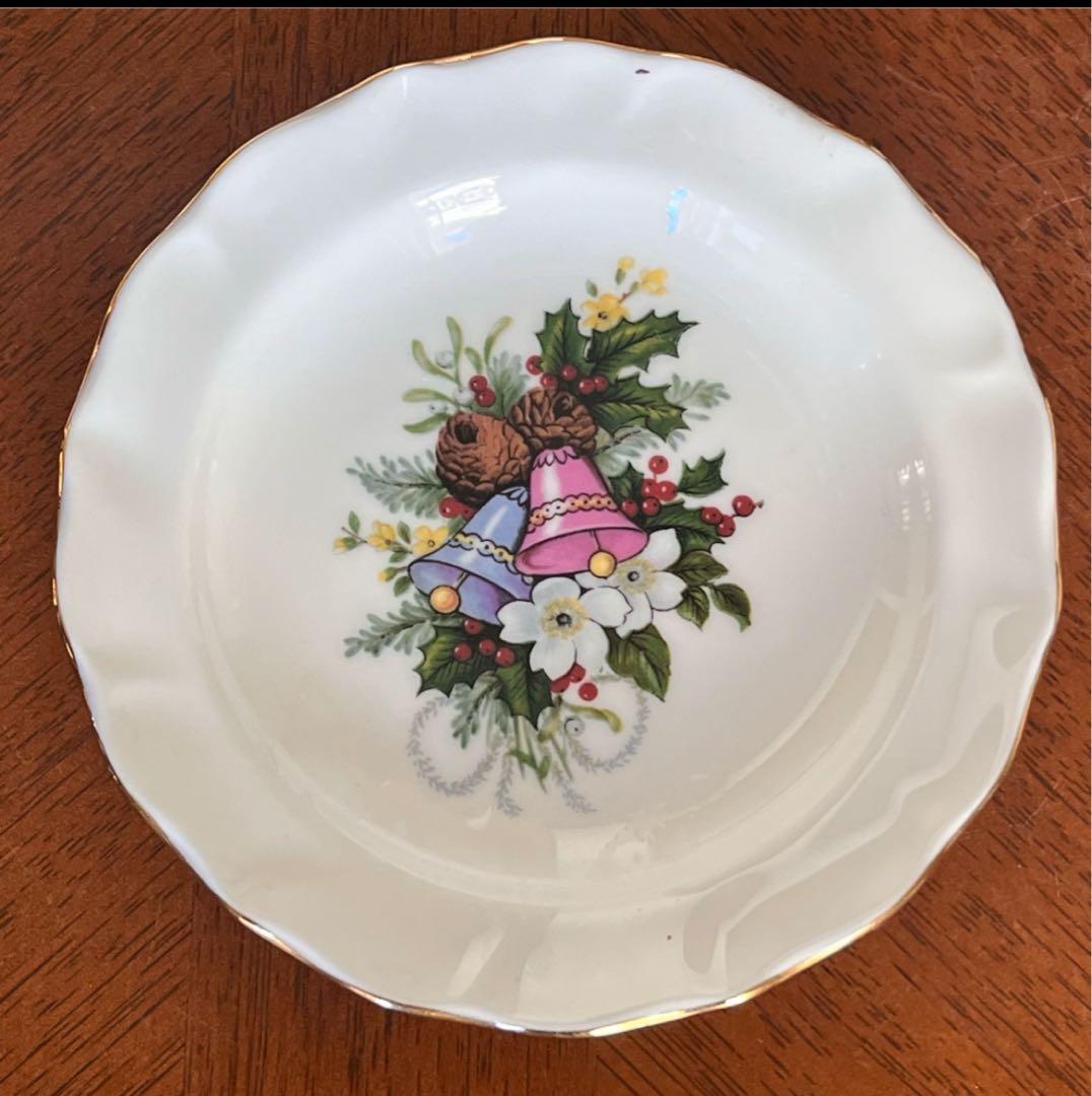 【美品】ロイヤルウィンチェスターダッチェス★クリスマス★プチプレート5枚