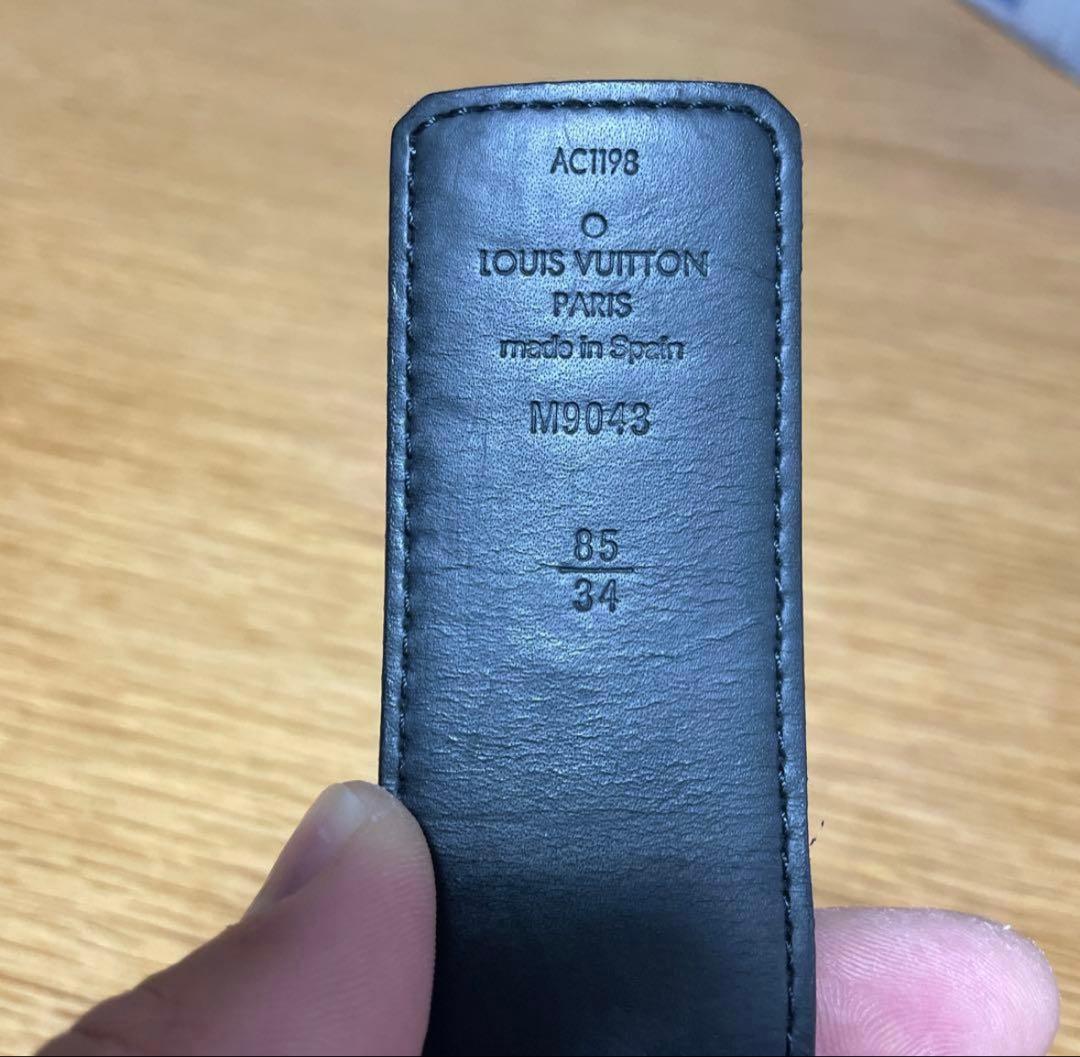 LOUIS VUITTON ブラック ベルト 85